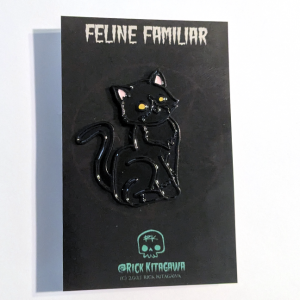 Feline Familiar soft enamel pin