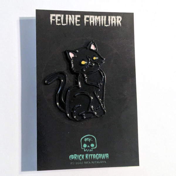 Feline Familiar soft enamel pin